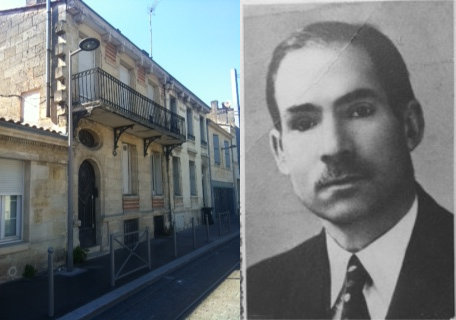 Un pavé mémoriel pour Le Dr Sabatino Schinazi au 199 rue achard à bordeaux