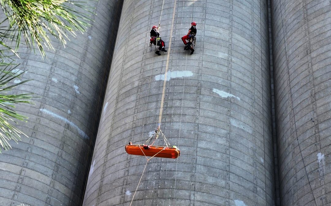 Sauvetage aux silos ce matin